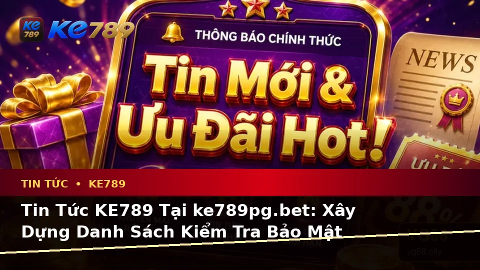 Tin Tức KE789 Tại ke789pg.bet: Xây Dựng Danh Sách Kiểm Tra Bảo Mật Trước Khi Sử Dụng Tin Ưu Đãi Qua Góc Nhìn Dữ Liệu